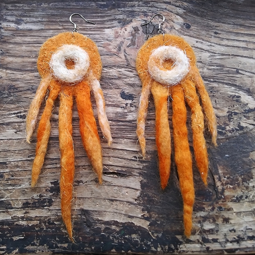 'Foxtail' XXL Statement Earrings